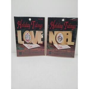 Holiday Tidings Counted Cross Stitch Christmas Card Kits Holy Family Santa New